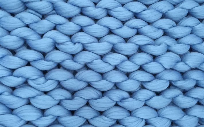 青いロープのテクスチャ, 青いニットの質感, 青いニットの背景, ロープのテクスチャ, 青い糸の質感