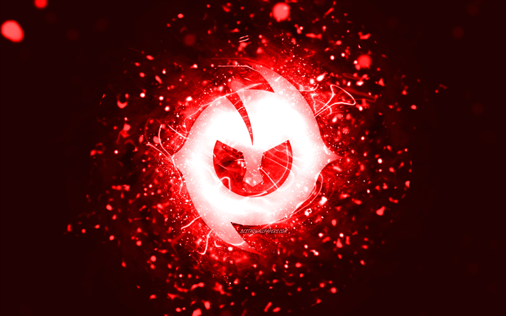 paulo dybala punainen valkoinen logo, 4k, punaiset neonvalot, luova, punainen abstrakti tausta, paulo dybala logo, jalkapallot&#228;hdet, paulo dybala
