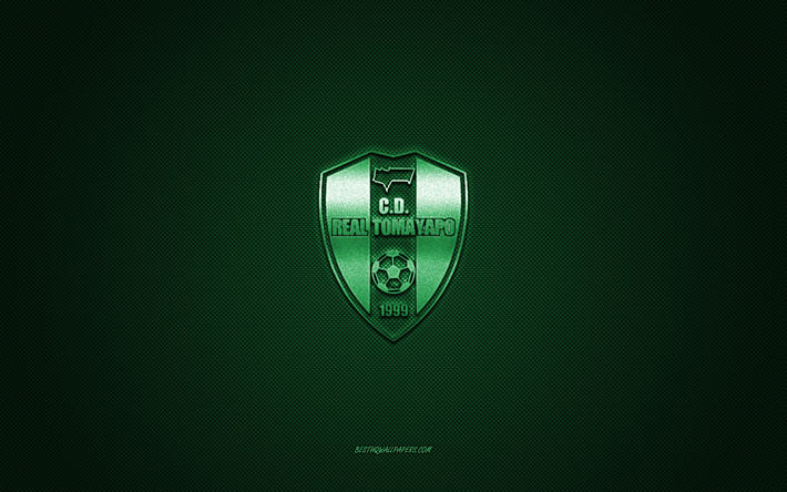 Real Tomayapo, Bolivia football club, green logo, green carbon fiber background, Bolivian Primera Division, football, Tarija, Bolivia, Real Tomayapo logo