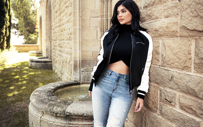 Kylie Jenner, American model, brunette, beautiful woman, PacSun Holiday Collection