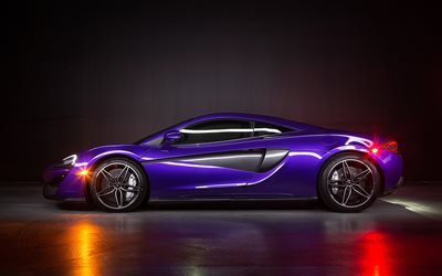 4k, McLaren MSO-570S Coupe, 2018 autoja, violetti 570S, superautot, McLaren