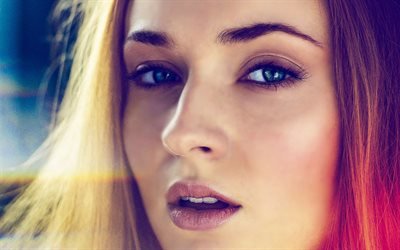 Sophie Turner, Ritratto, make-up, attrice inglese, bella donna
