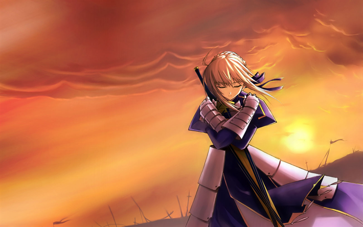 Download Wallpapers Saber 4k Manga Type Moon Fate Stay Night For Desktop Free Pictures For Desktop Free