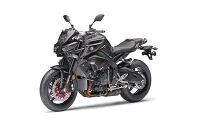 Yamaha GOOGLE-10, 2017, Siyah motosiklet, bisiklet, Japon motosikletler, Yamaha