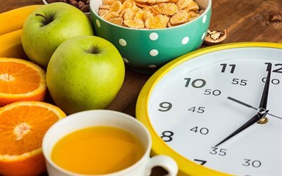 النظام الغذائي, المفاهيم, فقدان الوزن, الأكل الصحي, التفاح الأخضر, الإفطار