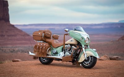 Indiano Roadmaster Classico, 4k, 2017 biciclette, deserto, superbike, USA