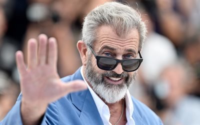 Mel Gibson, American actor, Blue jacket, handsome man, portrait, smile