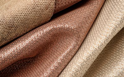 beige waves fabric texture, brown fabric texture, waves fabric, fabric background, curtain fabric texture