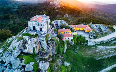 Sintra, 4K, montagne, castello, natura, tramonto, Portogallo, Europa