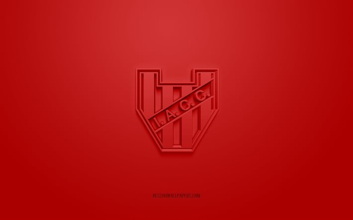 Instituto Atletico Central Cordoba, creative 3D logo, red background, Argentine football team, Primera B Nacional, Cordoba, Argentina, 3d art, football, Instituto Atletico Central Cordoba 3d logo