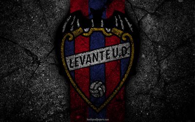 Levante, logo, art, La Liga, soccer, football club, LaLiga, grunge, Levante FC