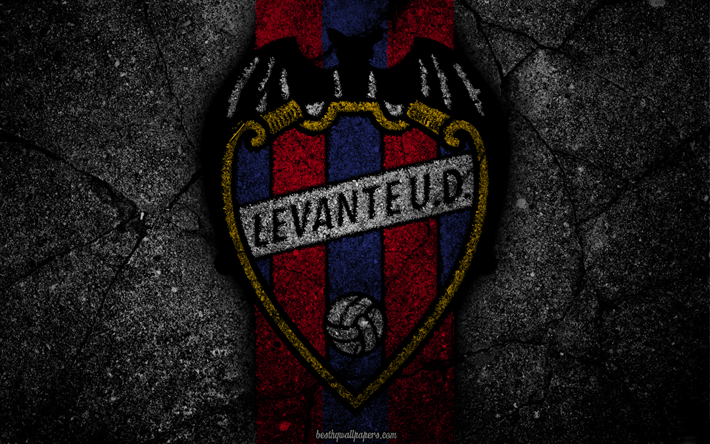 Levante, logo, art, La Liga, soccer, football club, LaLiga, grunge, Levante FC