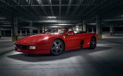 Ferrari 348, retro car, sports cars, Italian cars, Ferrari