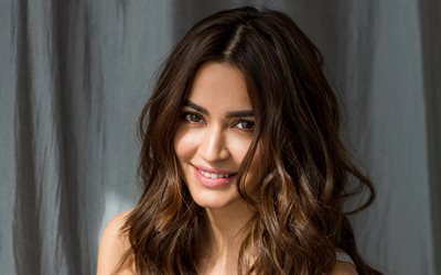 4k, Kriti Kharbanda, 2018, Bollywood, sourire, s&#233;ance photo, l&#39;actrice indienne, beaut&#233;, brunette