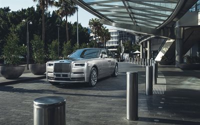 La Rolls Royce Phantom, 4k, voitures de luxe, 2018 voitures, la rue, le Fant&#244;me, Rolls Royce