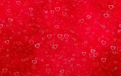 red background with hearts, love concepts, heart, romance
