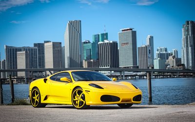 F430 RSC Tuning, Ferrari, s&#252;per, 2019 arabalar, tuning, Ferrari F430, İtalyan arabaları, sarı F430 &#214;zelleştirilmiş