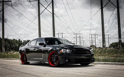 Dodge Charger SRT8, tuning, 2019 cars, supercars, Vossen Wheels, american cars, Customized Dodge Charger SRT8, Dodge