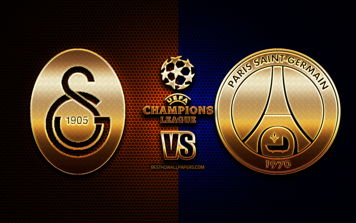 PSG vs Galatasaray, Grupo Um, UEFA Champions League, temporada 2019-2020, ouro logotipo, O Paris Saint-Germain, O Galatasaray FC, A UEFA, O Galatasaray FC vs PSG FC