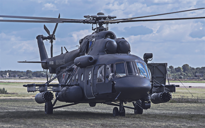 Mi-8, 4k, russian military helicopter, Hip, Mil Mi-8, Russian Air Force, Mil Helicopters, Russian Army