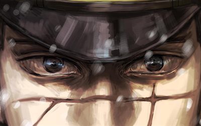 Sugimoto Saichi, eyes, protagonist, Golden Kamuy, artwork, manga, Noda-sensei