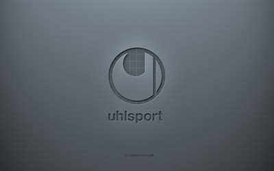 Uhlsport logo, gray creative background, Uhlsport emblem, gray paper texture, Uhlsport, gray background, Uhlsport 3d logo