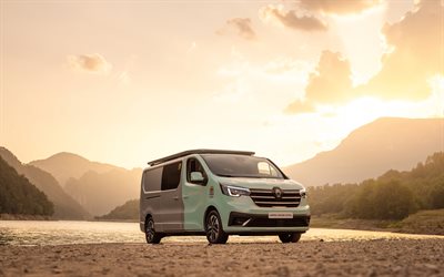 Renault Hippie Caviar Hotel, 4k, offroad, 2022 cars, minibuses, X82, travel concepts, 2022 Renault Trafic, french cars, Renault
