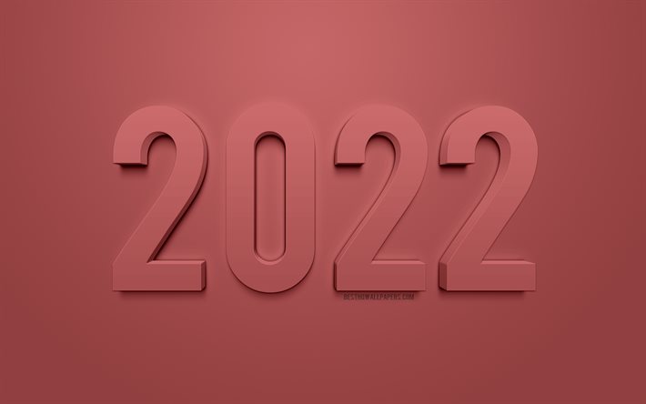 Fond de bronze 2022 3D, Nouvel An 2022, Bonne ann&#233;e 2022, Fond de bronze, concepts 2022, Fond 2022, Art 3D 2022, Nouvelle ann&#233;e 2022