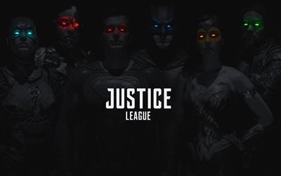 justice league, der superhelden, dunkelheit, 2017-film, poster