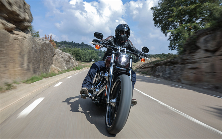 Harley-Davidson Softail Breakout 114, 2018, Cruiser di lusso, moto, moto nuove