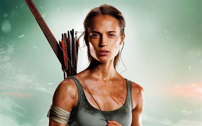 Tomb Raider, 2018, cartaz, novo filme, Alicia Vikander