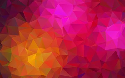 multicolor brillante abstracción, triángulos de abstracción, formas geométricas, 3d, antecedentes