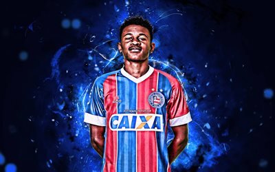 Ramires, brasiliansk fotbollsspelare, EG-Bahia, fotboll, Brasiliansk Serie A, Eric dos Santos Rodrigues, Bahia FC, neon lights, Brasilien