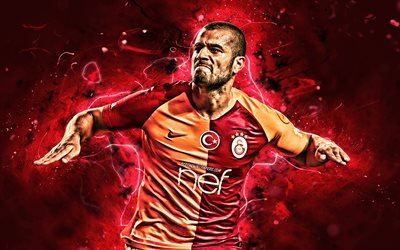 Eren Derdiyok, m&#229;l, Galatasaray FC, schweiziska fotbollsspelare, fotboll, Turkiska Super Lig!, Derdiyok, footaball, neon lights