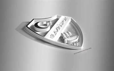 Elazigspor, 3D steel logo, Turkish football club, 3D emblem, Elazig, Turkey, TFF First League, 1 Lig, Elazigspor metal emblem, football, creative 3d art