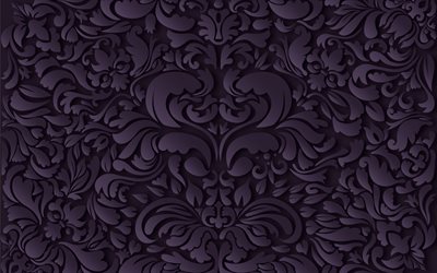 viola floreale texture, texture vintage, di lusso vintage sfondo, retr&#242;, texture con fiori, vintage ornamenti texture