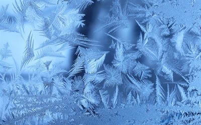 cam &#252;zerinde cam &#252;zerinde frost, frost desenleri, mavi backgrund frost, frost dokular, buz kalıpları, mavi backgrunds