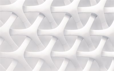 blanco de textura en 3D, 4k, cester&#237;a texturas, fondo blanco, 3D tejido de texturas, arte 3D, tejido