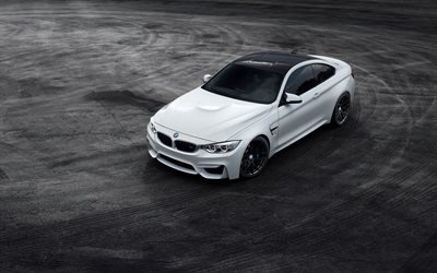 BMW M4 Coupe, F82, 2021, 435i Coupe, cup&#233; deportivo blanco, tuning M4, coches deportivos alemanes, BMW