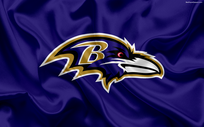 Cuervos de Baltimore, logotipo, emblema, la Liga Nacional de F&#250;tbol americano, NFL, estados UNIDOS, el f&#250;tbol Americano, en el Norte de la Divisi&#243;n de