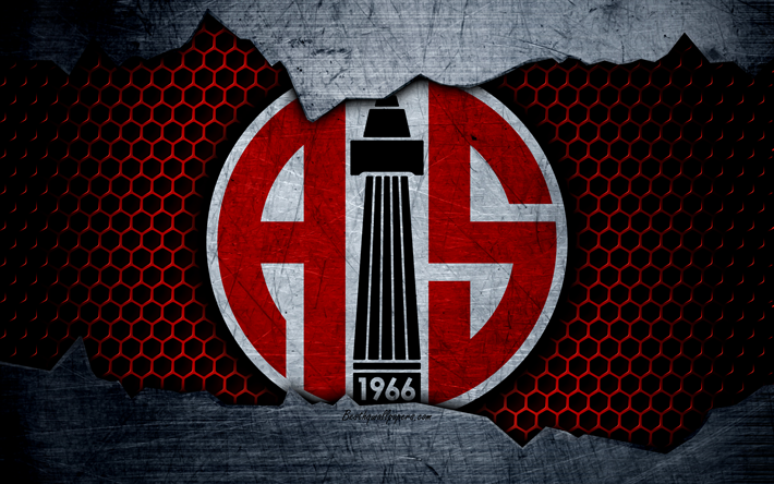 Antalyaspor, 4k, logo, Super Lig, soccer, football club, grunge, Antalyaspor FC, art, metal texture