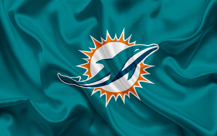 Des Dolphins de Miami, le football Am&#233;ricain, le logo, l&#39;embl&#232;me de la Ligue Nationale de Football, la NFL, Floride, &#233;tats-unis