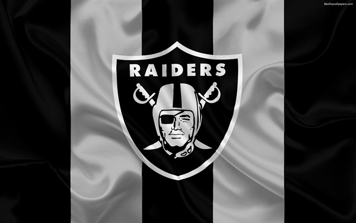 Raiders d&#39;Oakland, le football Am&#233;ricain, le logo, l&#39;embl&#232;me de la Ligue Nationale de Football, la NFL, Oakland, Californie, &#233;tats-unis
