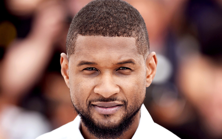 Usher, 4k, ritratto, sorridere, il cantante Usher Terrence Raymond IV