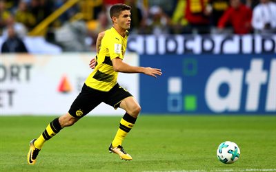 Christian Pulisic, Borussia Dortmund, soccer, footballers, BVB, match, Bundesliga