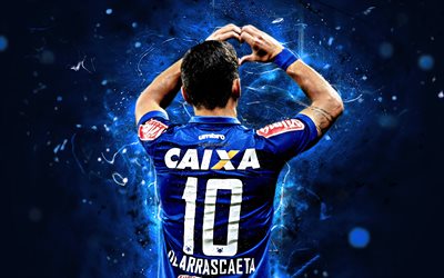 Giorgian De Arrascaeta, abstrakt konst, Uruguayanska fotbollsspelare, Cruzeiro FC, fotboll, Brasiliansk Serie A, De Arrascaeta, neon lights, Brasilien