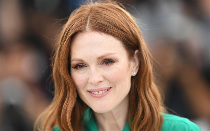 Julianne Moore, 4k, retrato, Hollywood, a atriz norte-americana, beleza, loira