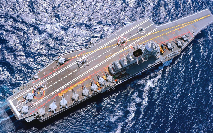 Vikramaditya, aircraft carrier, sea, Indian Navy, INS Vikramaditya