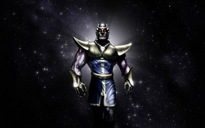 Thanos, sanat, s&#252;per k&#246;t&#252;, karanlık, Marvel