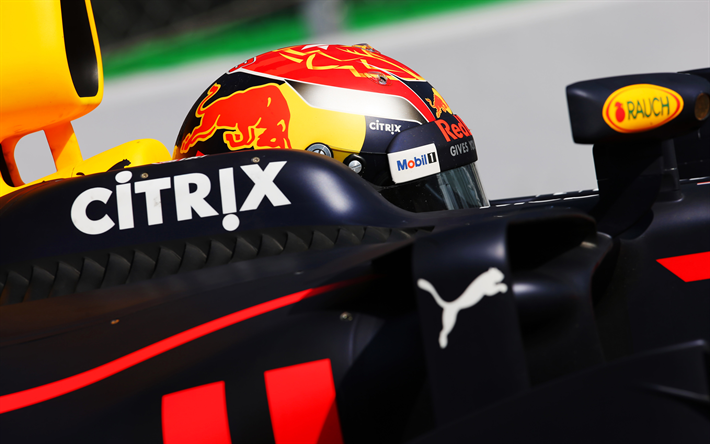 Max Verstappen, Dutch racing driver, Red Bull Racing, Formula 1, number 33, racing, Red Bull RB13